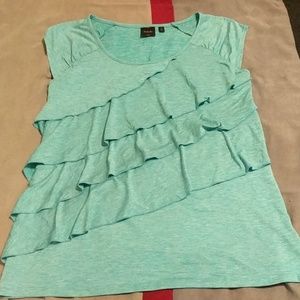Beautiful blue ruffle top